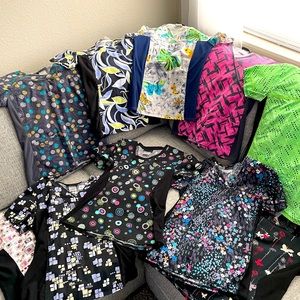10 Cherokee Flexibles scrub tops XS